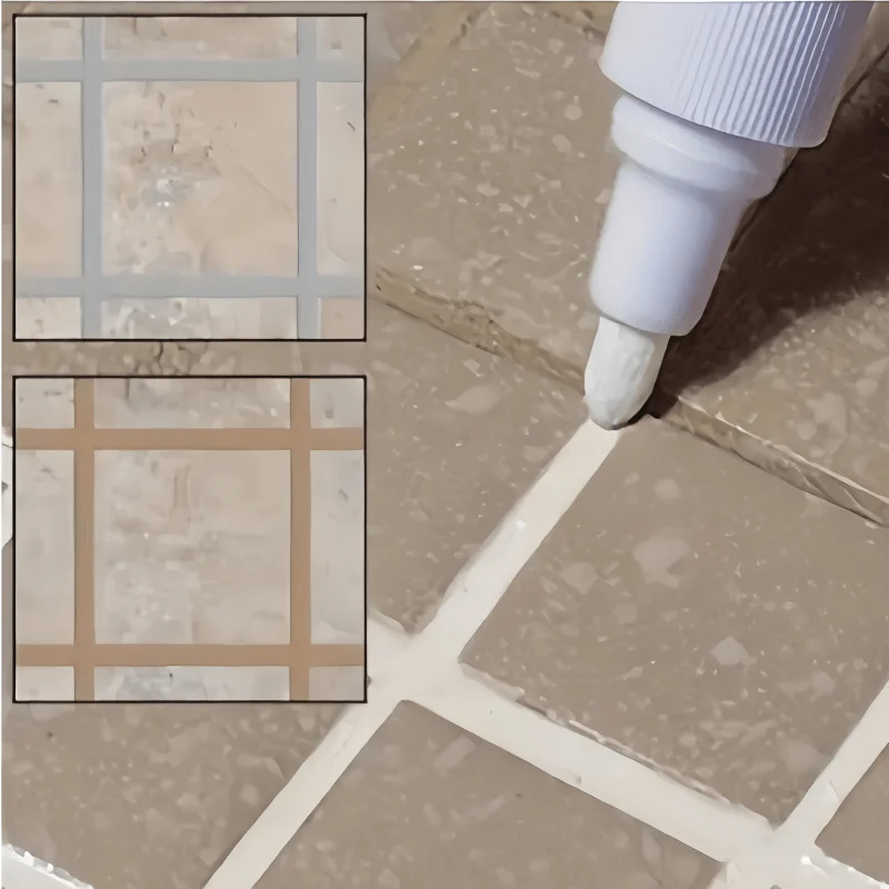 Tile Grout Pen Waterproof Marker Wall Seam Color Pen For Tiles Floor Bathroom Decontamination Seam Repair Cleaner Agents Paint