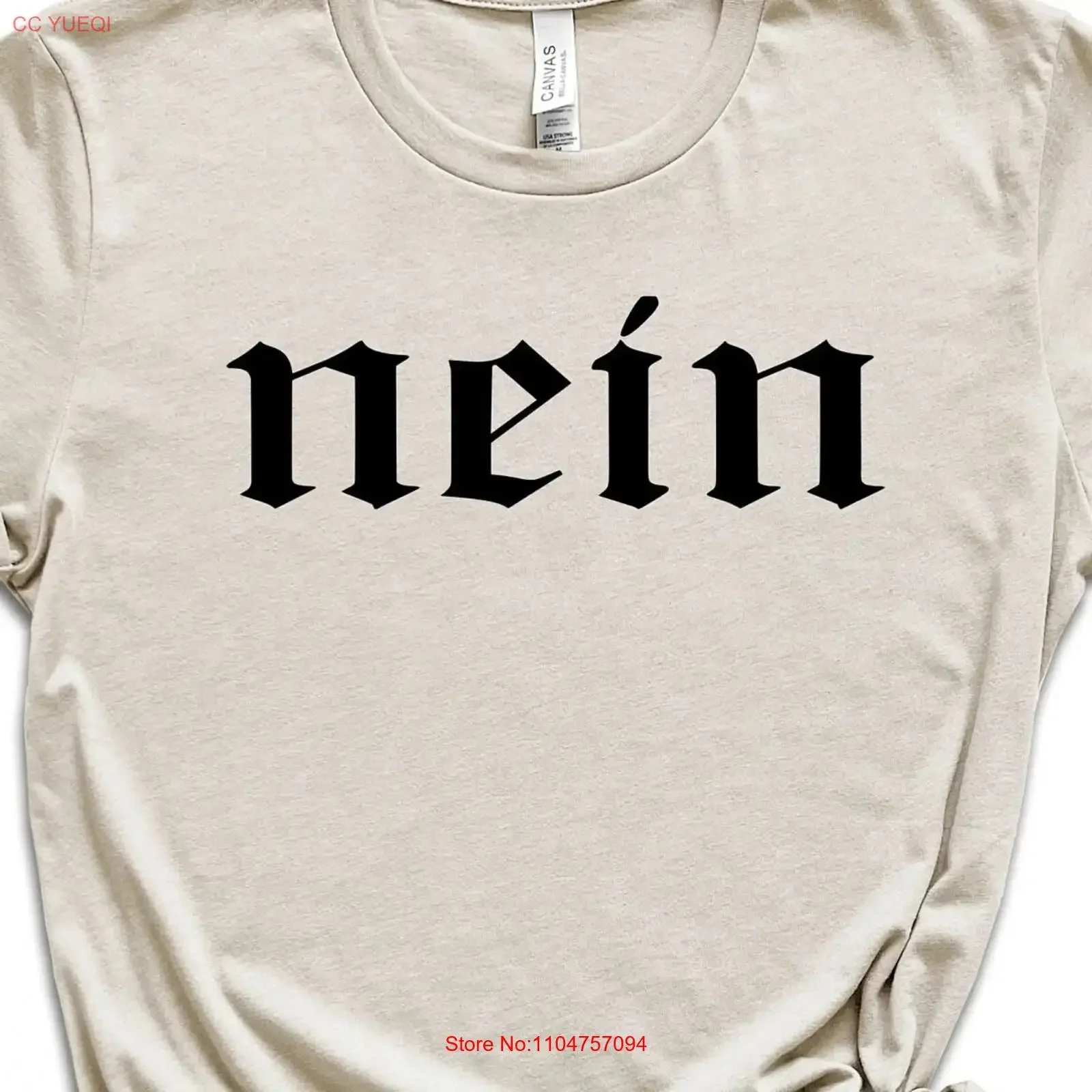 Camiseta Nein con diseño divertido de chica alemana viajando por Alemania y Europa, estilo vintage, lavada, cómoda, gráfica, informal, unisex, ropa de diseñador, suave