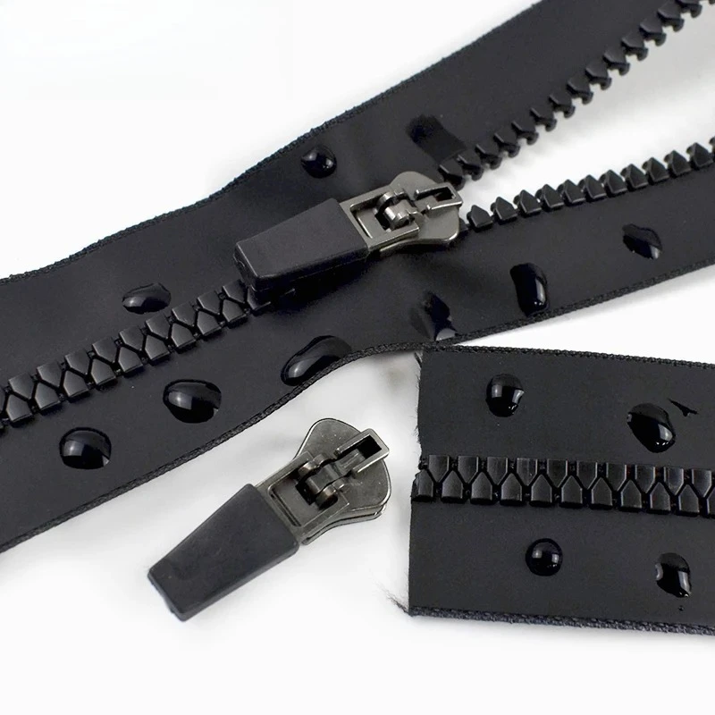 

5/10M 5# Black Waterproof Zipper with Zip Pullers Open-End Invisible Resin Zips Roll Clothes Easy Repair Zippers DIY Accessories