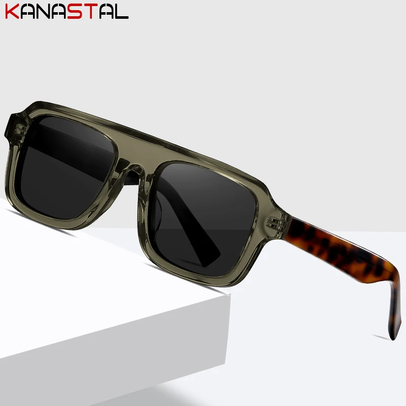 

Men Polarized Sunglasses Women UV400 Sun Glasses Acetate Fibre Retro Eyeglasses Frame Camping Driving Anti Glare Shade Eyewear