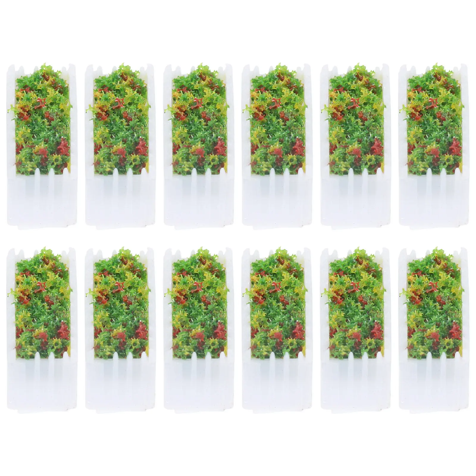 

12Pcs Miniature White Flower Beds Durable Decorative Sand Table Mini Planter Indoor DIY Mini Landscape Fairy Garden Decoration