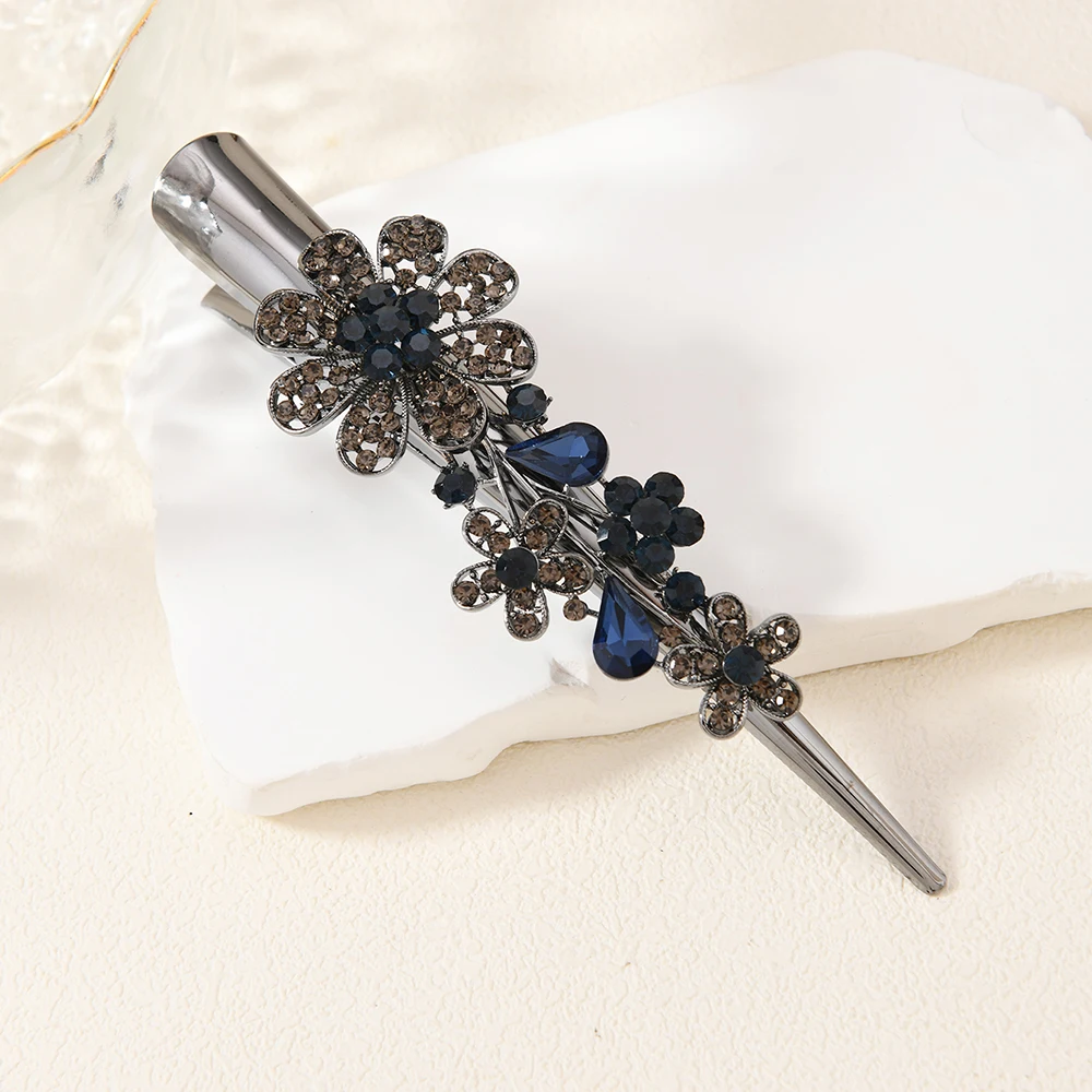 

Темная заколка для девочек, новый аксессуар для волос, блестящий водный бриллиант, подсолнух, кончик рога, универсальный аксессуар для заколки для волос