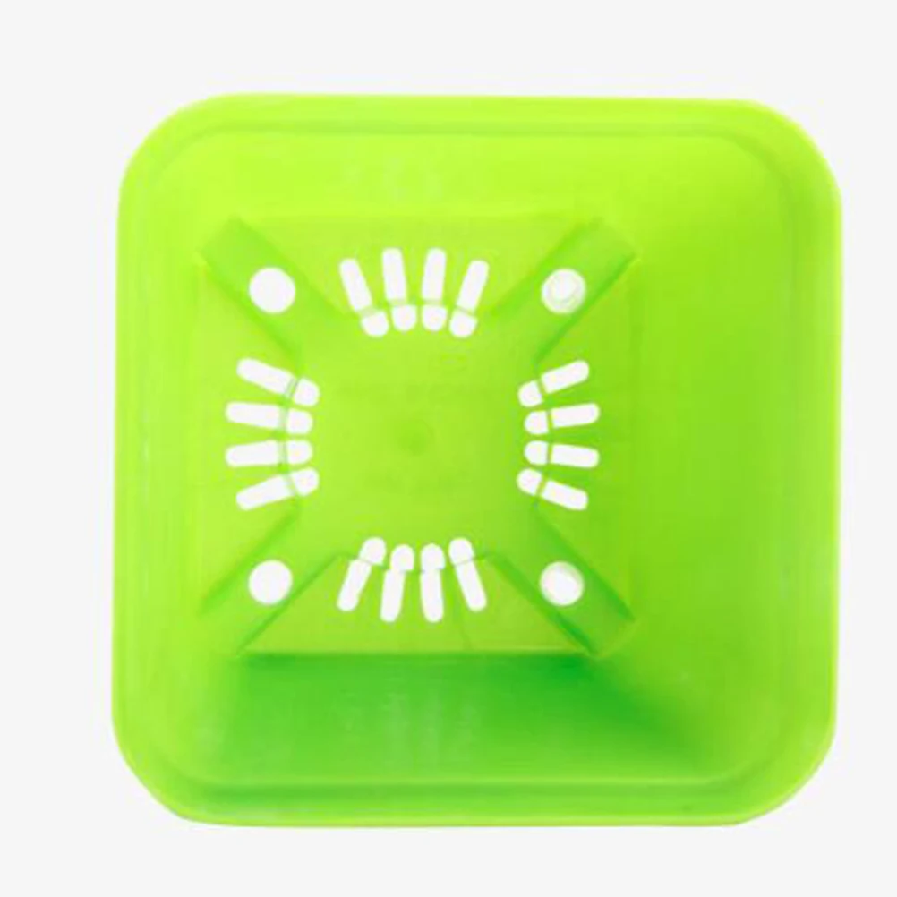 

10Pcs Plastic Flower Pots Mini Square Succulent Planters Modern Home Office Decor Yellow 7cm Succulent Plants Accessories