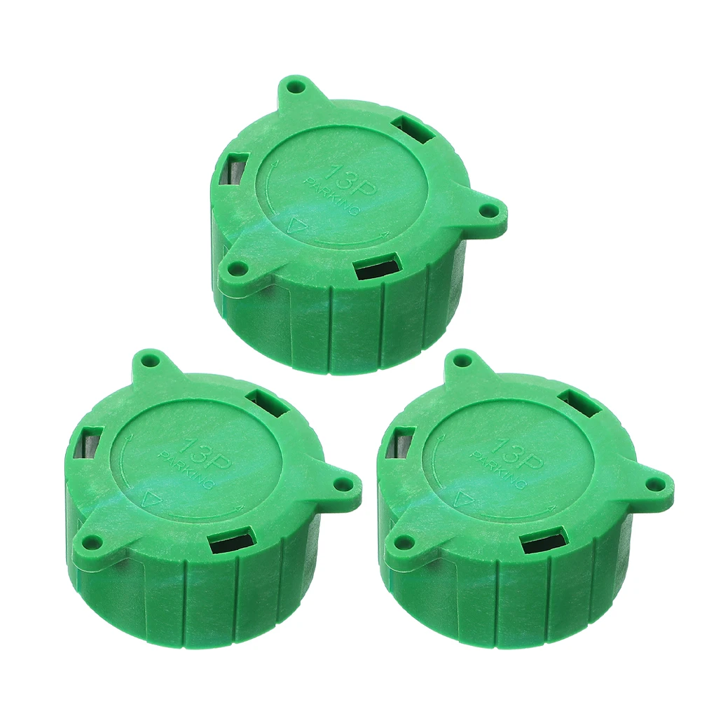 

3pcs Holder 13P Trailer Cap Durable Connector Protection Cover For Car Towing Hitch Round Mouth Cap Easy Install