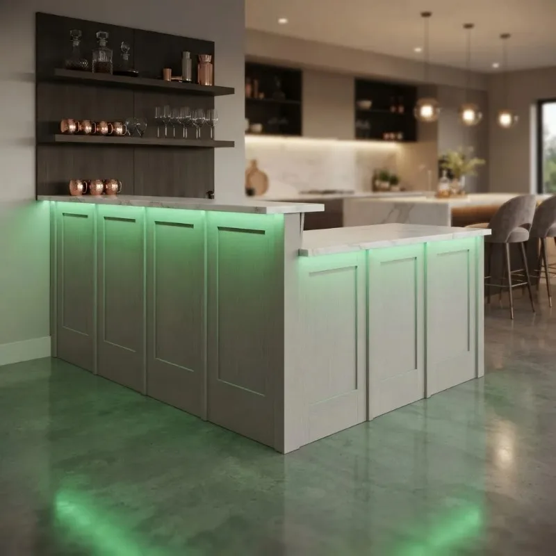 FOODLINE Decorative Bar Counter High‑grade Surface Bar Counter For Club Lounge Commercial Interior Decoration