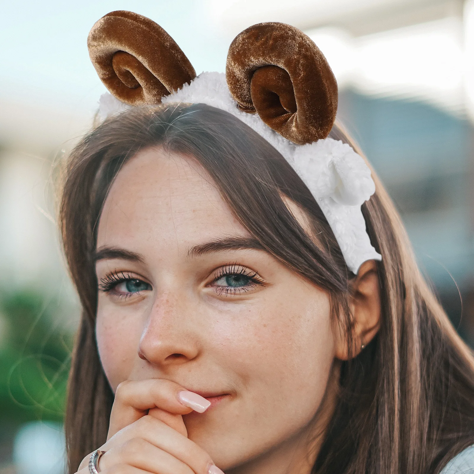 

Sheep Ears Hair Hoop Elastic Headbands Hair Band Headdress Party Accessories Fabric Material Non Fading Long Lasting One Size