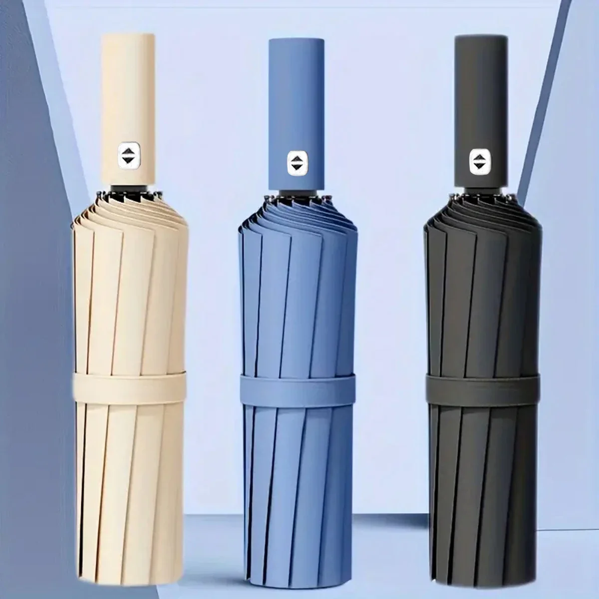 Hot 24 Ribs Automatic Folding Umbrella 106cm Large Size Rain Sun Protection Portable Outdoor Parasol Men Women Travel Daily Use