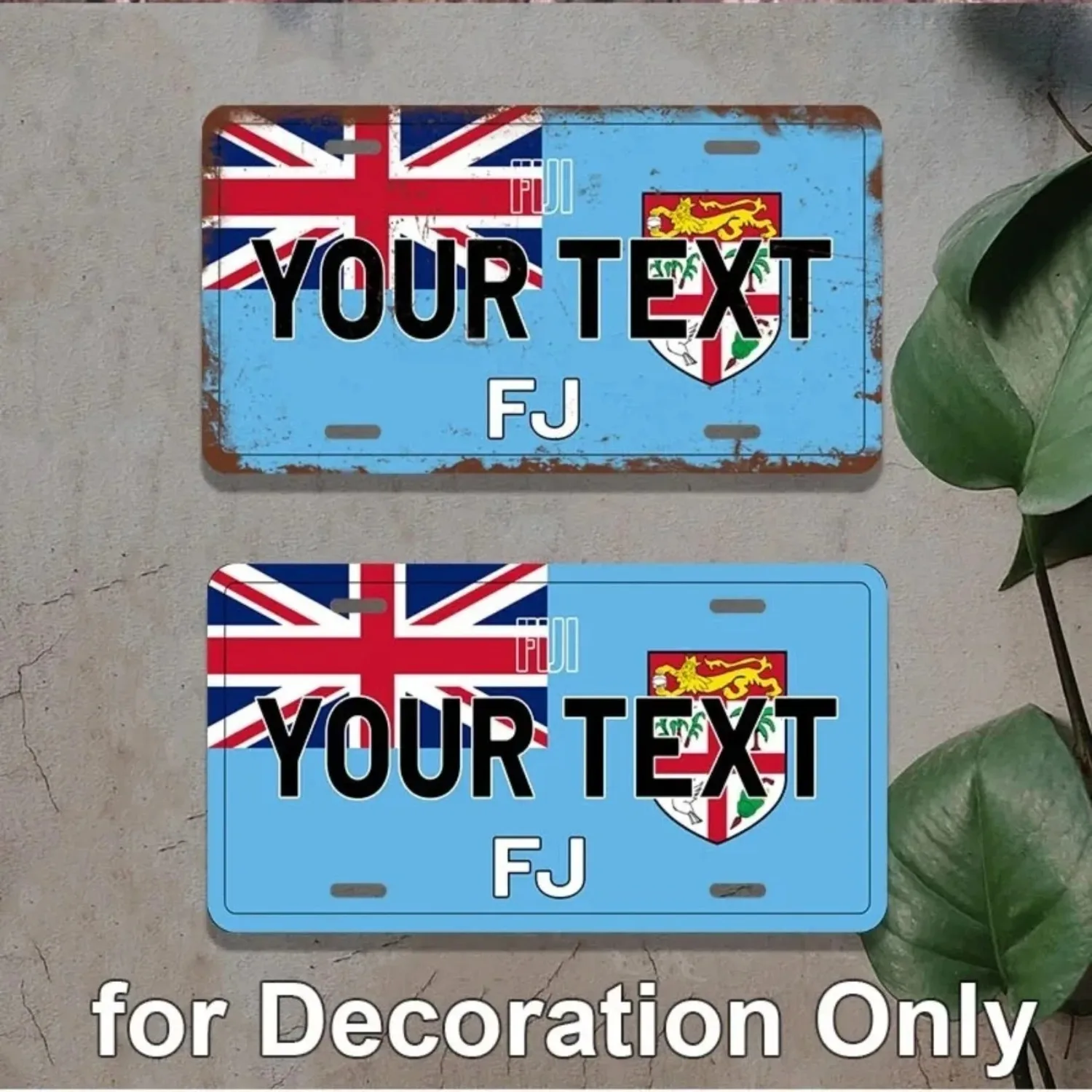 Custom Personalized Fiji Aluminum Sign Vintage Wall Decor for Farmhouse Bar Home Man Cave (Decoration Only)