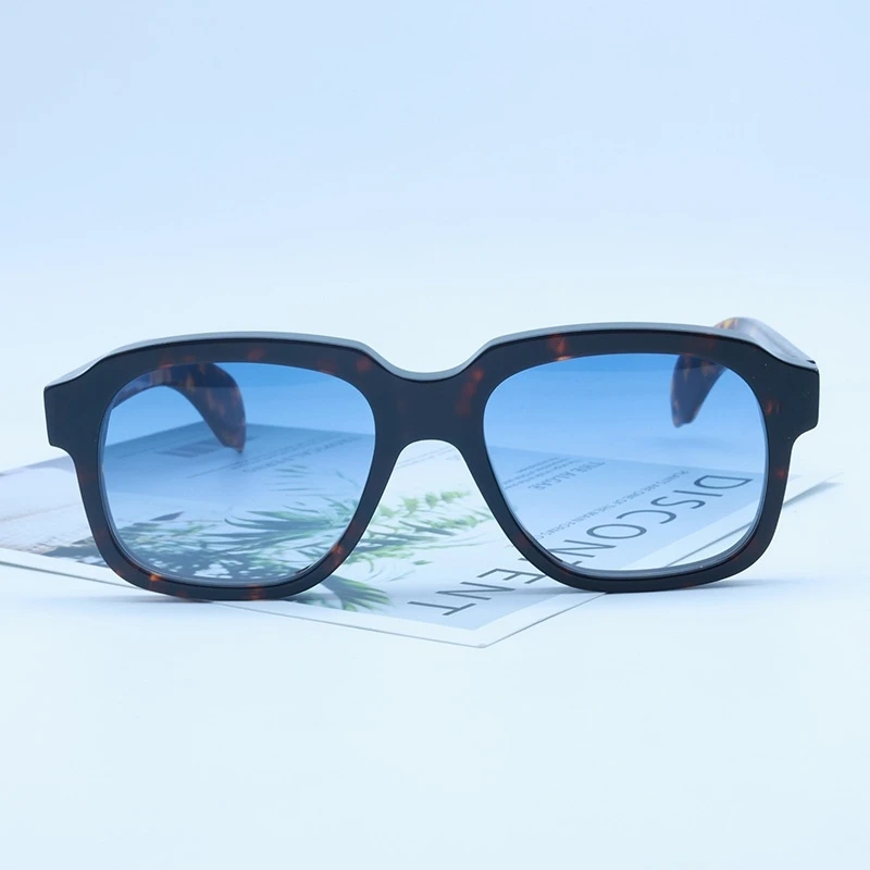 High Quality UNION Sunglasses Women Men Popular Thick Acetate Square Fashion Vintage Retro Outdoor Eyewear Shades with Case