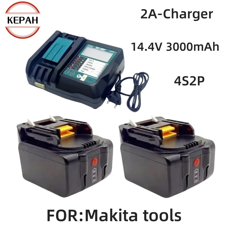 14.4V 3000mAh Rechargeable Li-ion Battery For 14V Power Tools 3.0Ah Batteries BL1460 BL1430 1415 194066-1
