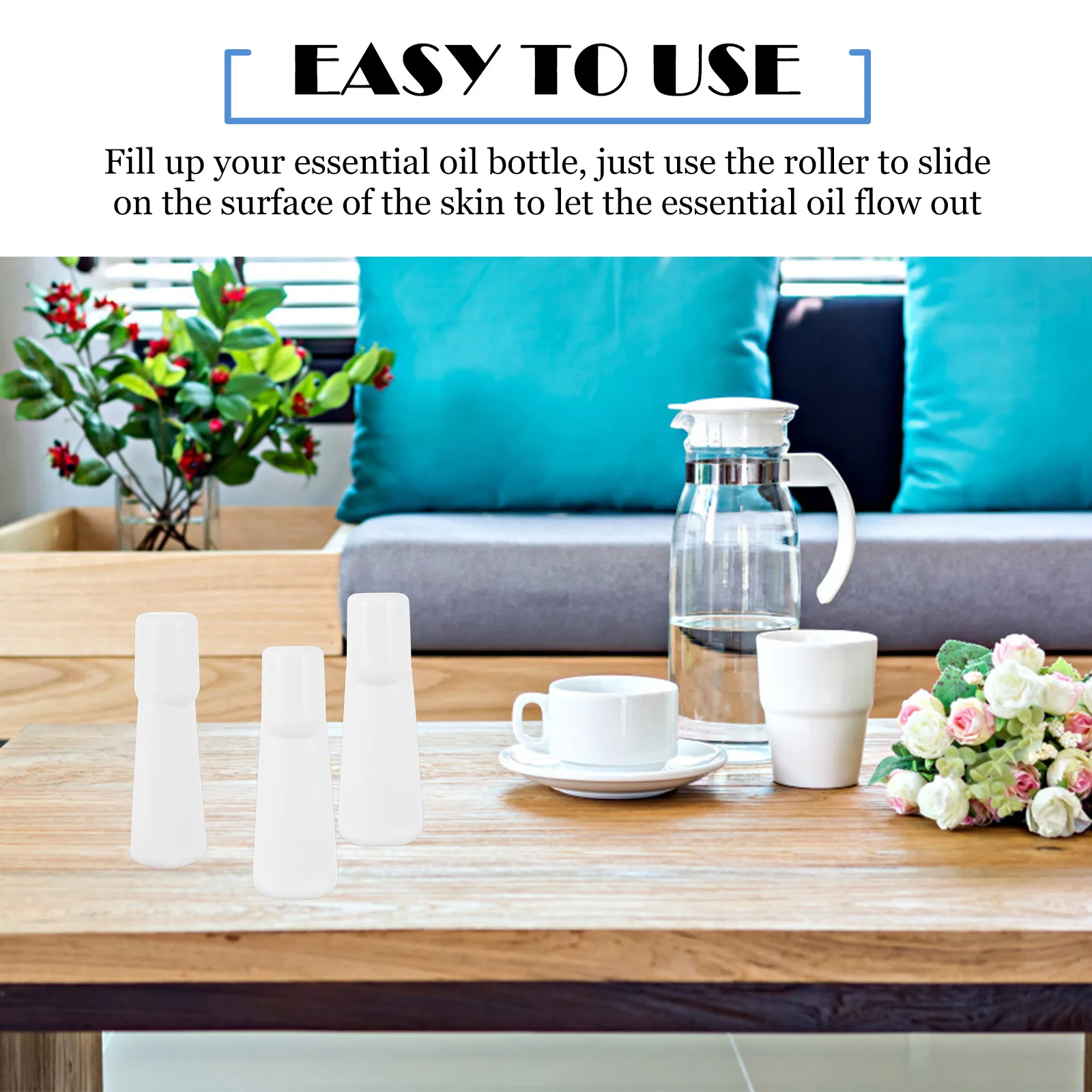 

10Pcs Essential Oil Roller Bottles Pe Plastic Empty Refillable Travel Container Leakproof Smooth Roll on Deodorant