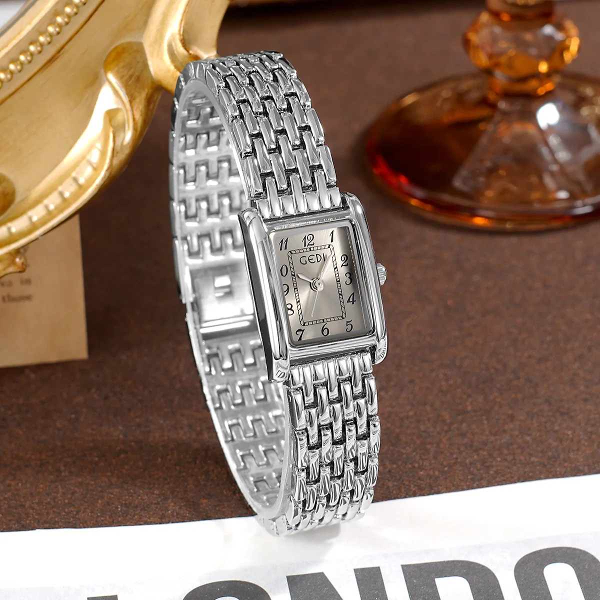 Women Square Retro Bracelet Watch with High Beauty High Quality Stainless Steel Waterproof Female Fashion Quartz Clock Watches