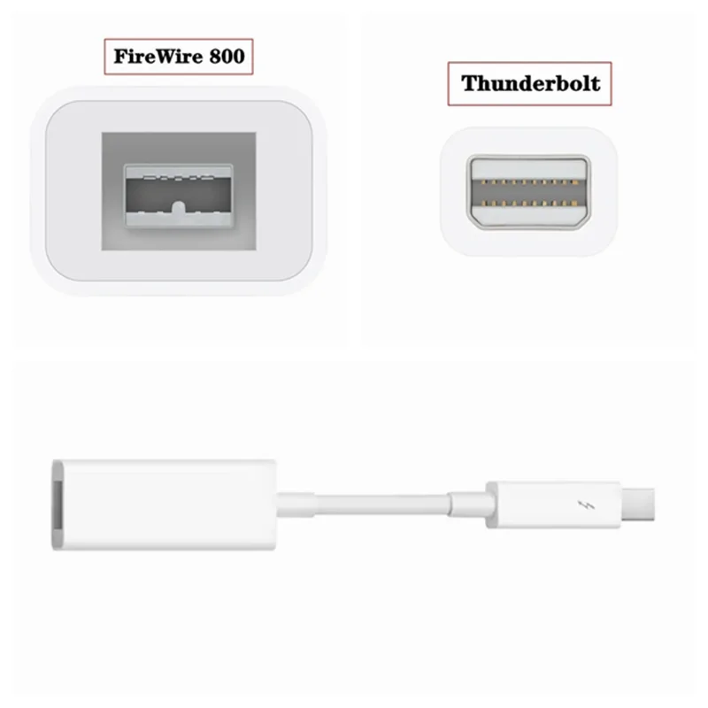 Apple Thunderbolt To FireWire 800 Adapter Thunderbolt To Fire 1394B, Suitable For Mac Computers Equipped With Thunderbolt Ports