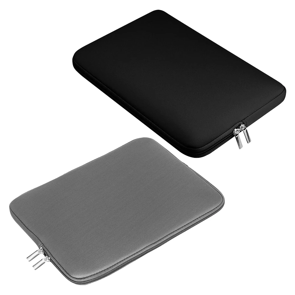 

2Pcs 13 Inch Laptop Sleeve Bag Black Gray Durable Lightweight Padded Computer Case for Travel and Daily Use Computer Case