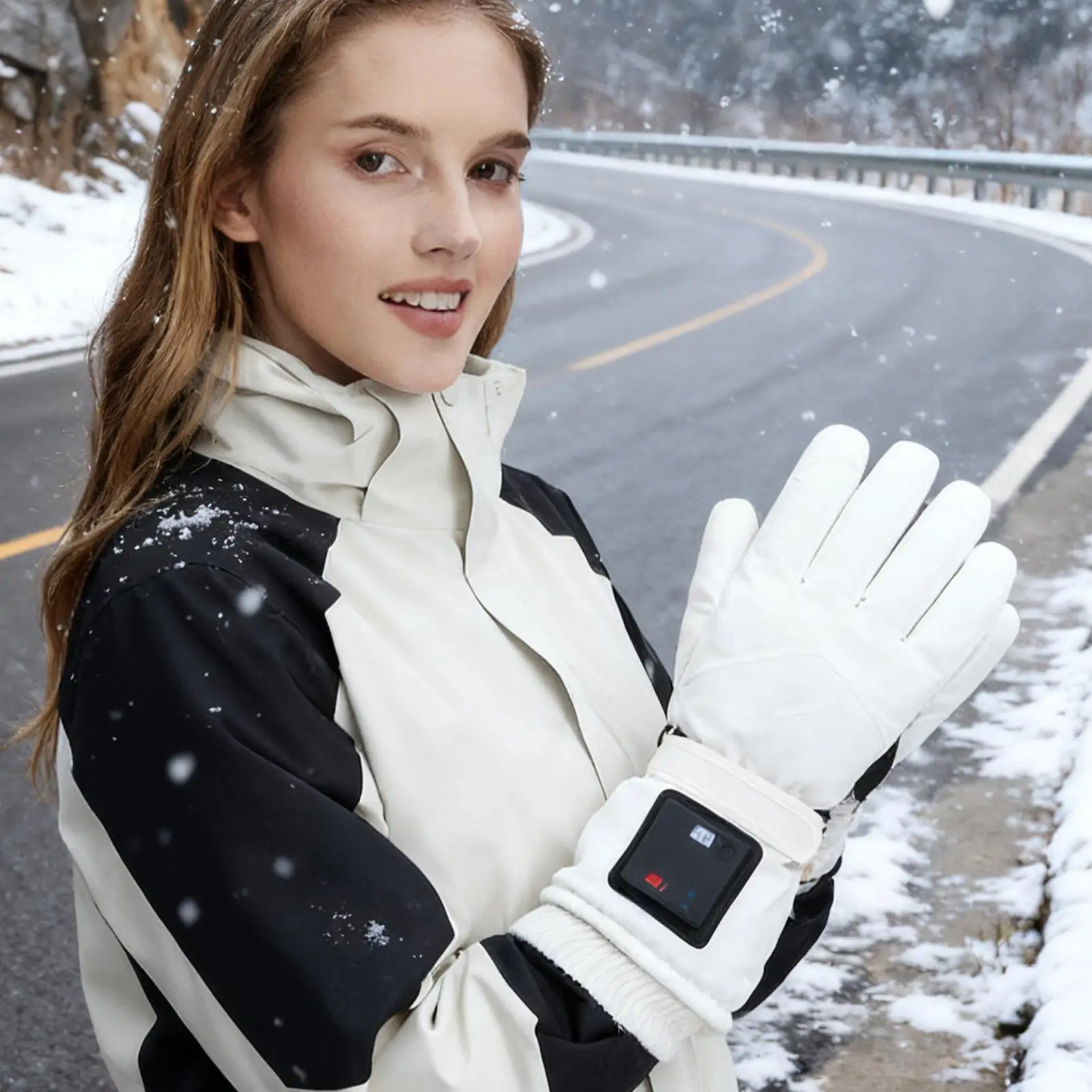 

Heated Gloves Cold Weather 1 Pair USB Plug-in Heated Gloves For Winter For Skiing Cycling Hiking Fishing Snowboarding Driving