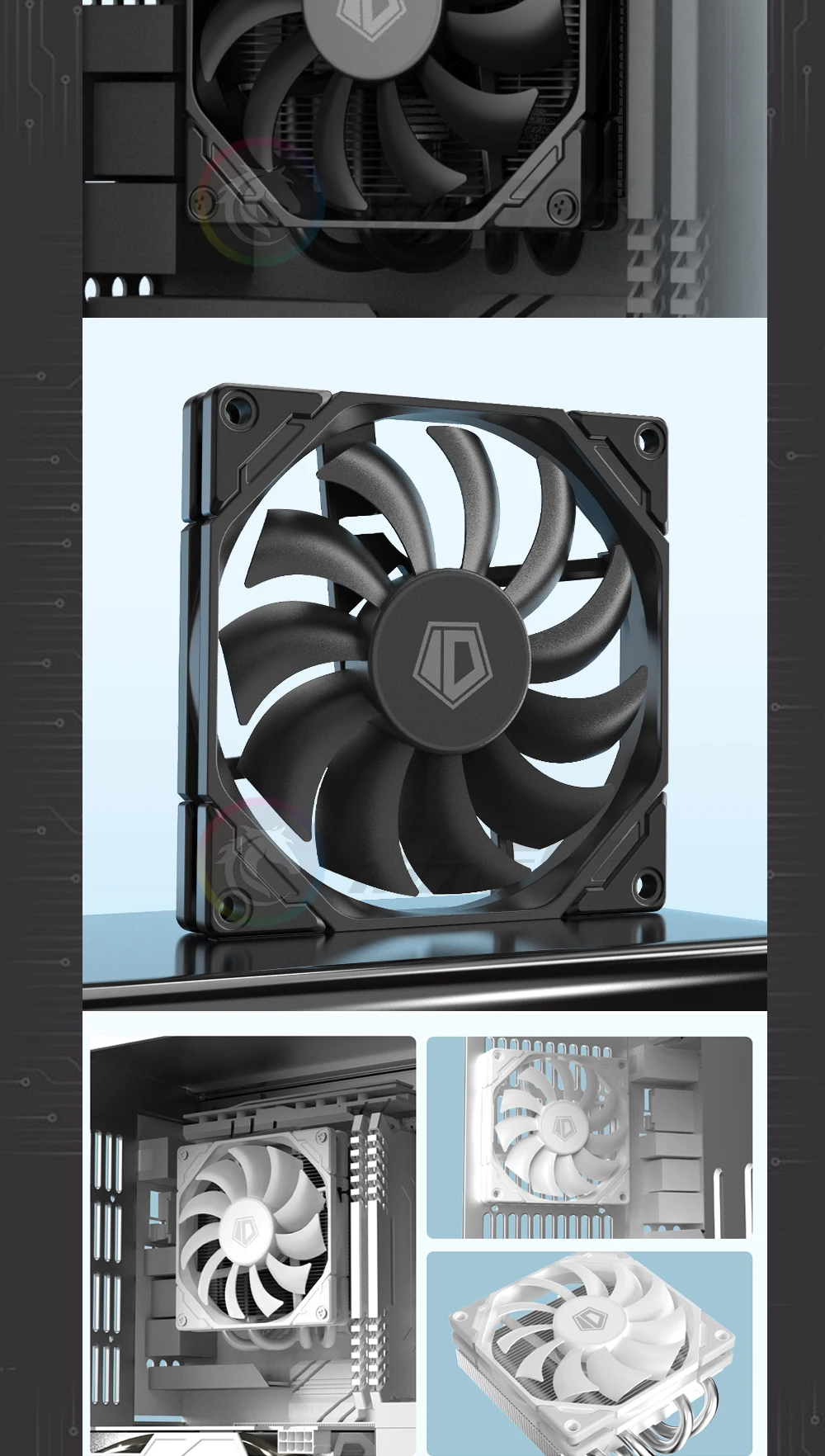 PC用ファン・クーラー KiMd コンピュータケースファン 9 センチメートル RGB PWM 冷却スリムファン