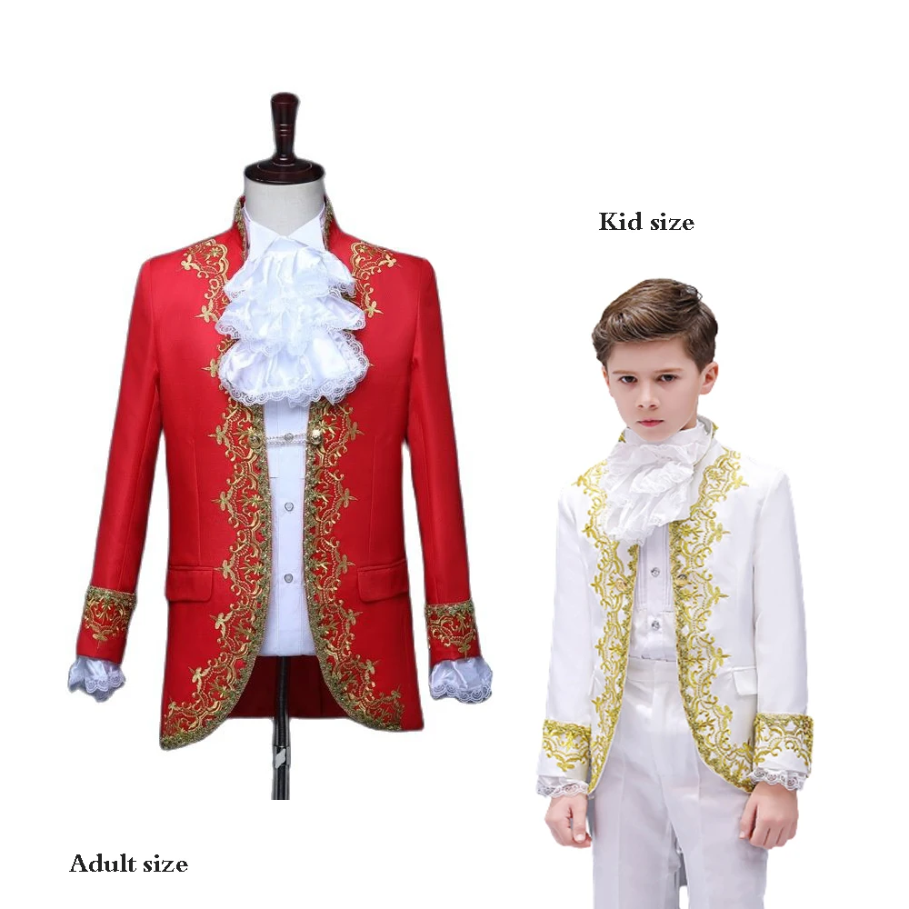 Kids Jongen Paleis Prins Kostuum Victoriaanse Gothic Vintage Pak Vintage Barokke Jasje Broek Stropdas Bruiloft Bruidegom Mannen Blazer Pak