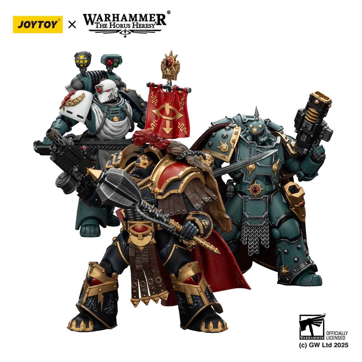 [الطلب المسبق]JOYTOY Warhammer 30K 1/18 شخصيات الحركة Legion Cataphractii Praetor&Legion Champion&Legion Apothecary 3 قطعة نموذج