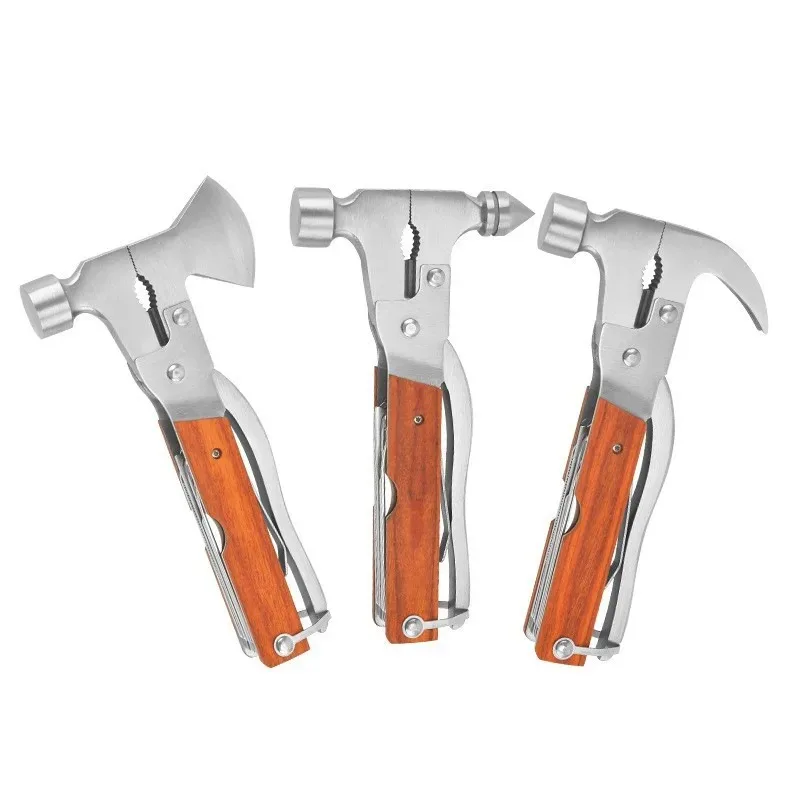 Martelo de Segurança Multifuncional para Carro, Machado Prático para Acampamento, Ferramenta de Primeiros Socorros para Sobrevivência, Martelo Salva-Vidas, Quebra-Vidros de Emergência