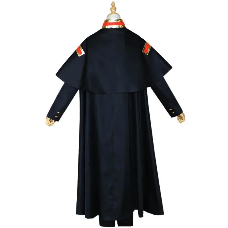 Anime Jibaku Shounen Hanako kun Yugi Amane Cosplay disfraz de Halloween capa vinculante negro conjunto completo uniforme peluca sombrero conjunto