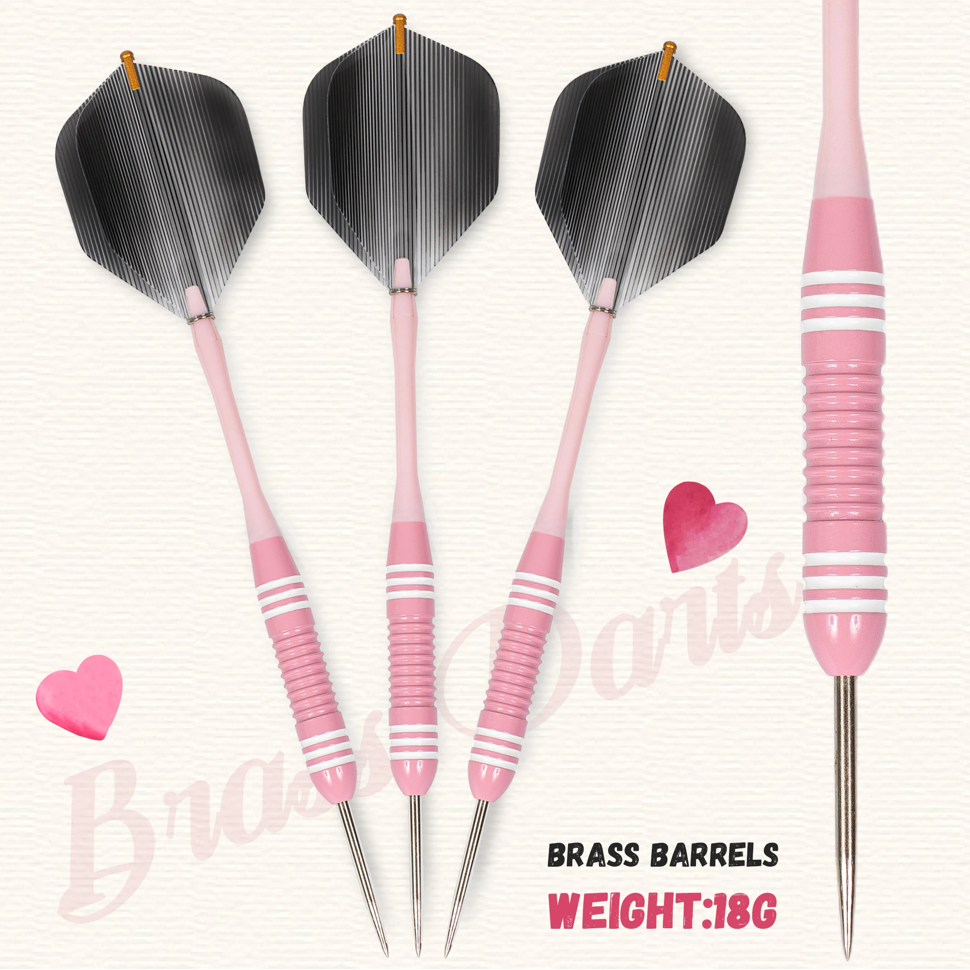 

Huanqu Pink Dart Set, 3 Pieces, Professional Copper Needle Darts, Precise Balance, Suitable for Training and Competition