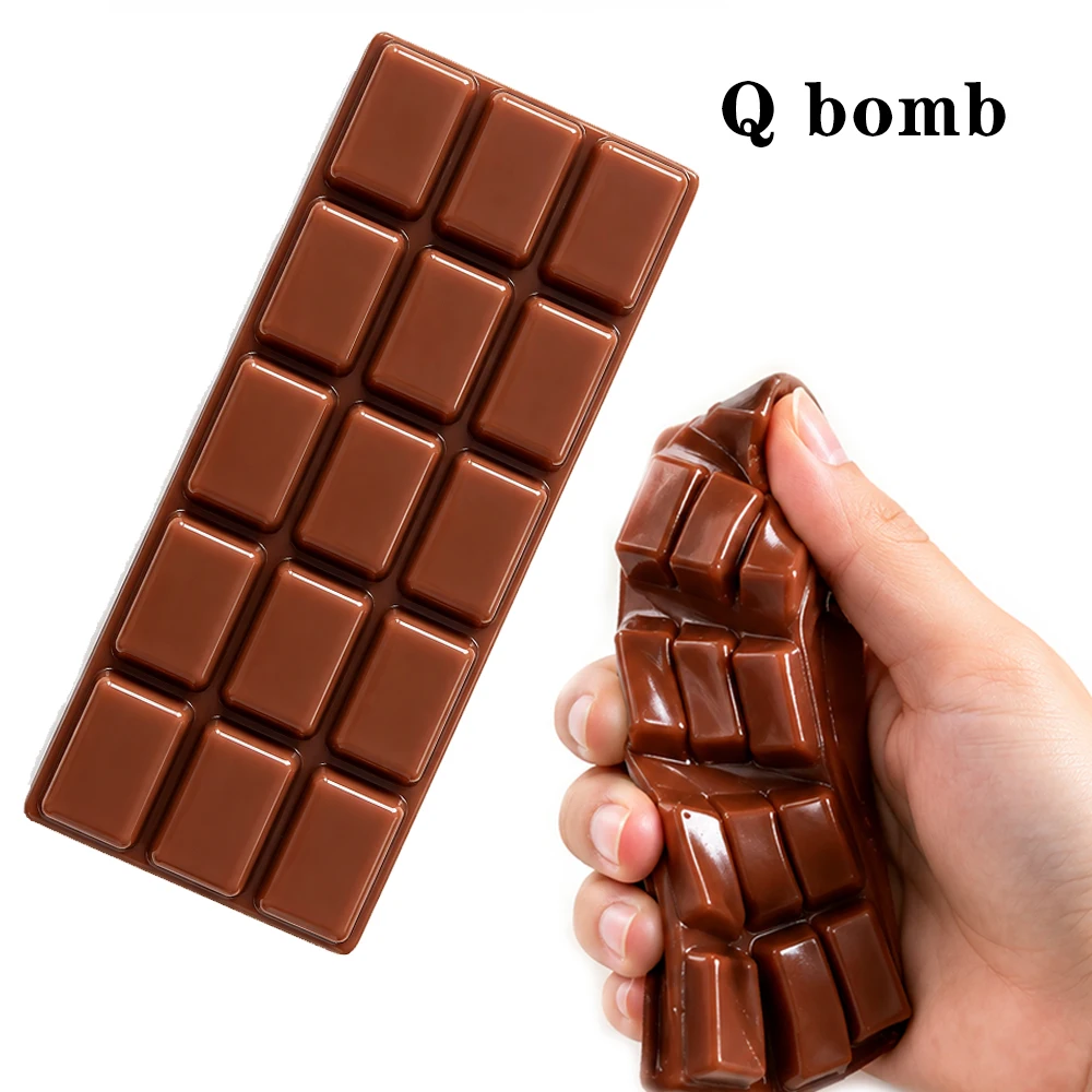 5/1PCS Chocolate Squishy Toy, Soft Squeeze Fidget Toy, Slow Rising Sensory Stress Relief Decompression Toy, Funny Novelty Gift