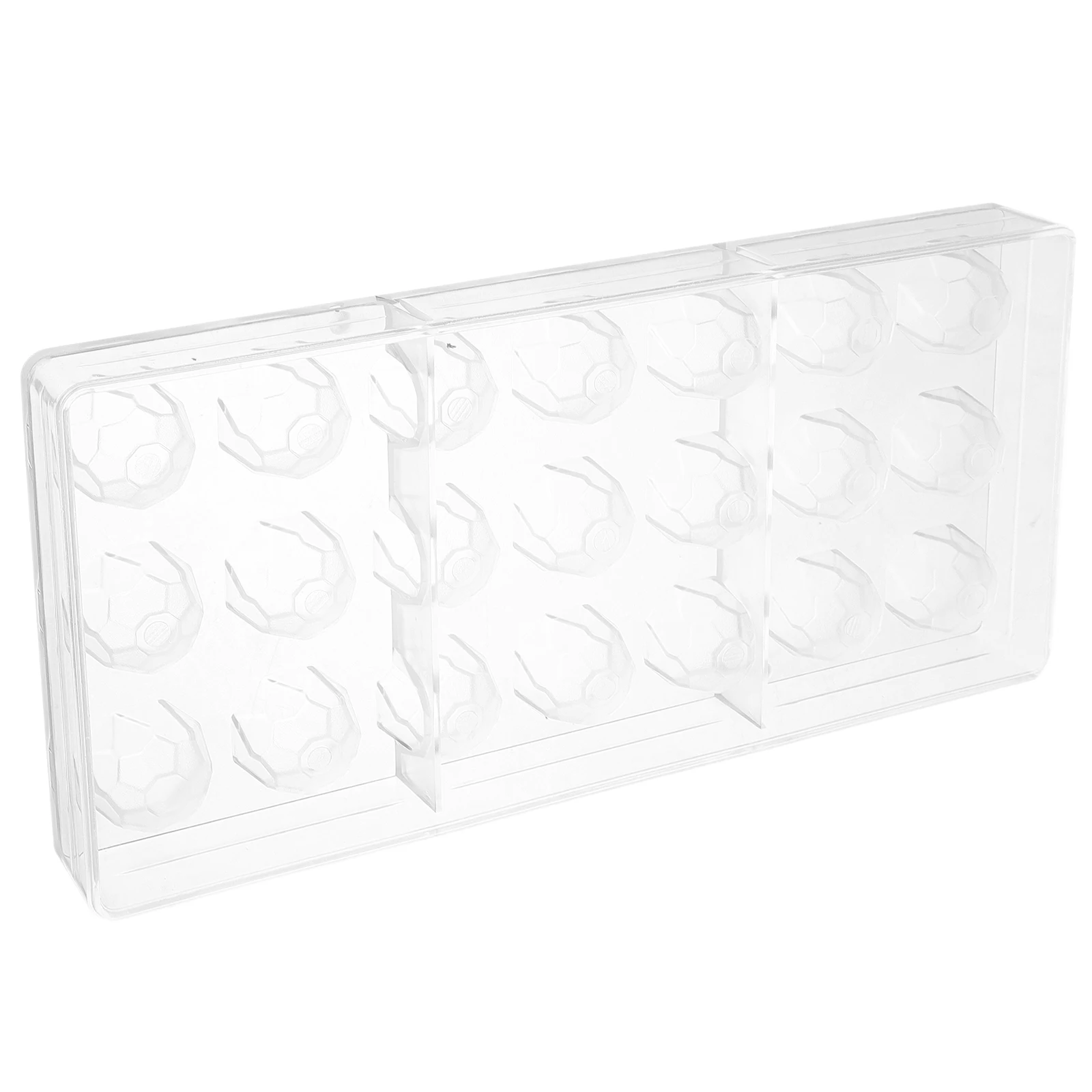 

21-Cavity Football Mold DIY Transparent Plastic Chocolate Cake Candy Ice Cube Mold Reusable Easy Clean Football Chocolate Mould