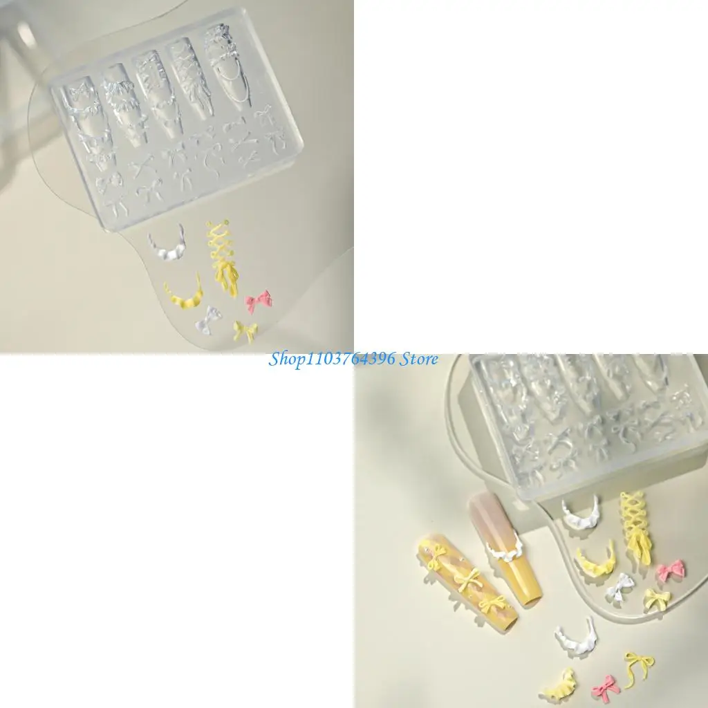 Flexible Silicone Crafting Mould With Embossed Pattern For Nail Art Accessories And Resin Jewelry
