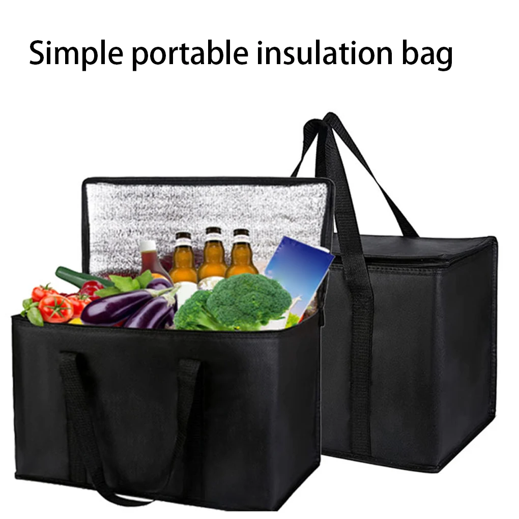 Cooler Bag With Zipper Reuseable Container Outdoor Lunch Bags Supplies