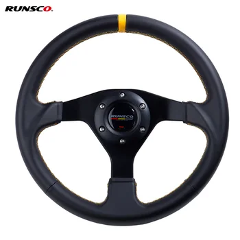 12.6 inch steering wheel Genuine Leather Racing Drift PC Sim Game Steering Wheels Control Frame Aluminum 6061-T6 PCD=70mm