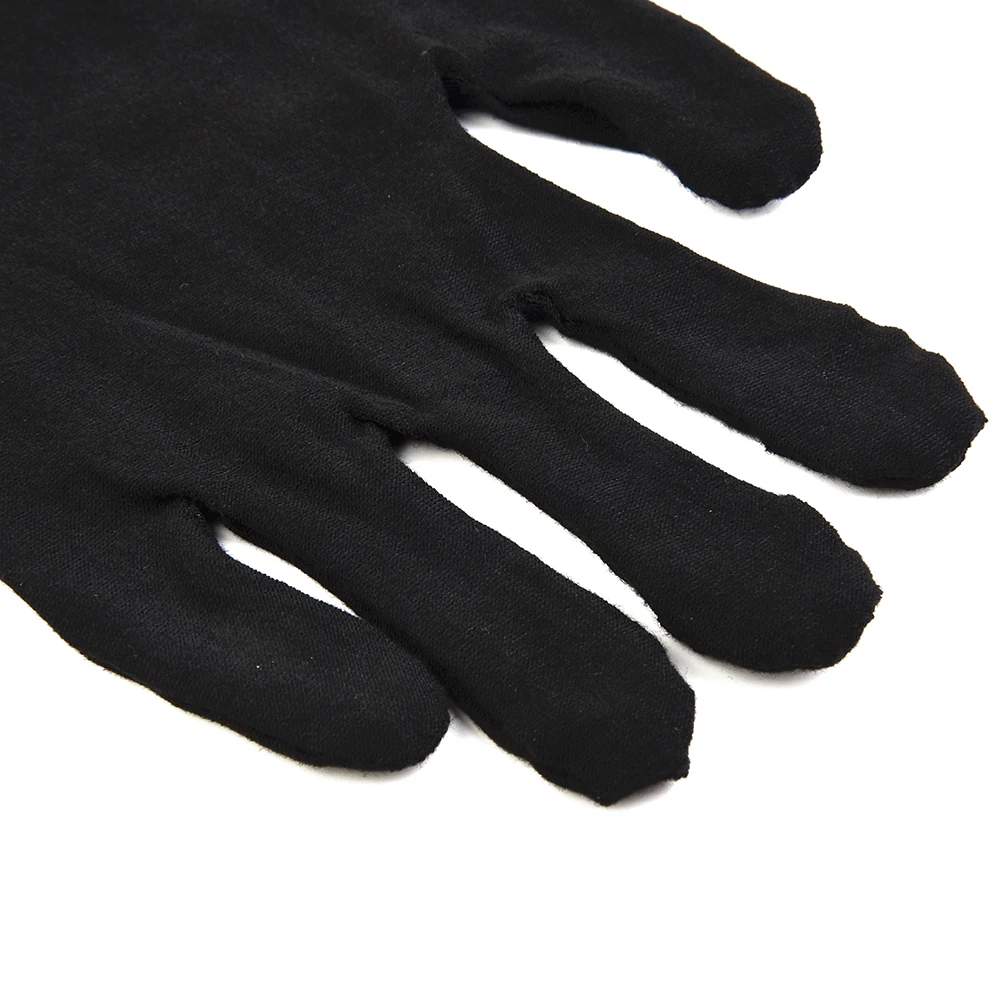 1 Uds nuevos guantes guantes de algodón bloqueo de máquina 18-21CM diseño ergonómico algodón de alta calidad al aire libre 12 pares negro