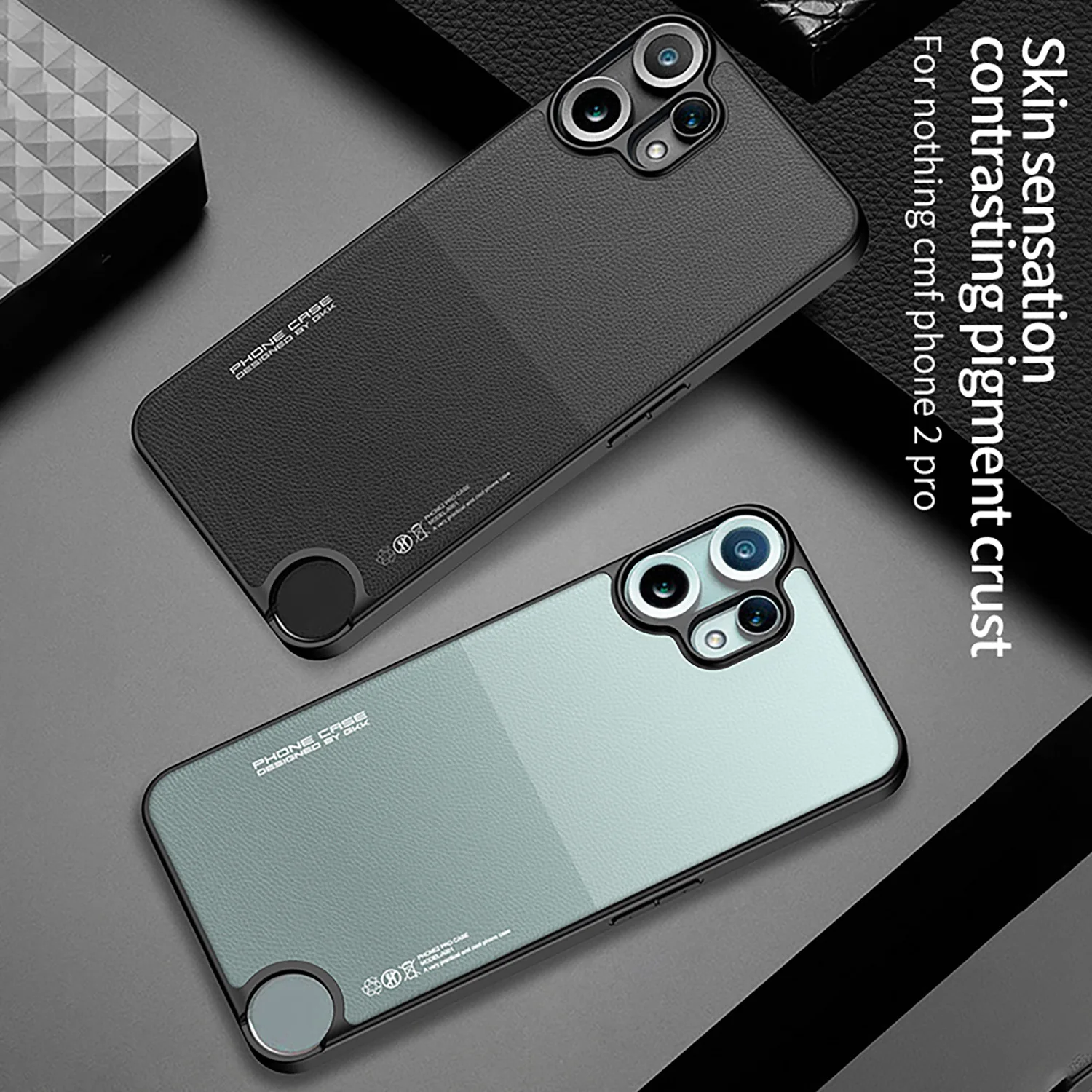 من أجل لا شيء CMF Phone 2 Pro حافظة جلدية فاخرة بنمط جلدي إبداعي مخصص من مادة البولي يوريثان المقاومة للصدمات