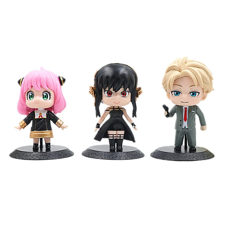 6 Stuks Anime Spy × Familie Figuur Anime Ania Pop Model Cartoon Meisje Verzamelen Decoratie Kawaii Desktop Ornamenten Cadeau Kind Speelgoed