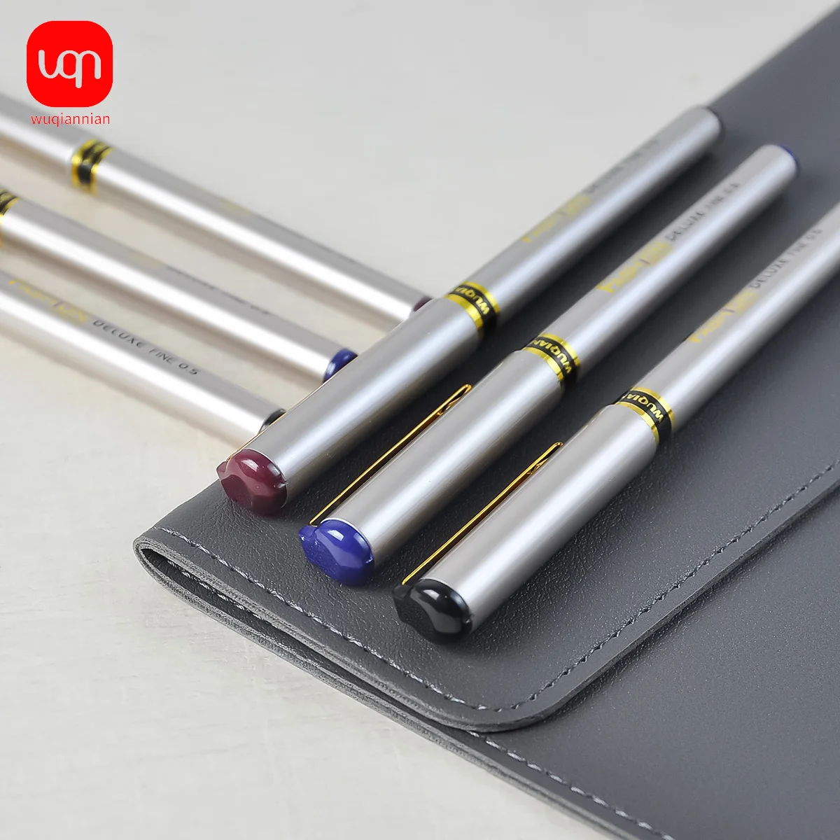 WQN-4/8/12PCS High-end Gel Pen Signature Pen 0.5mm Nib Black/Red/Blue Ink Smooth Artistic Writing School and Office Stationery
