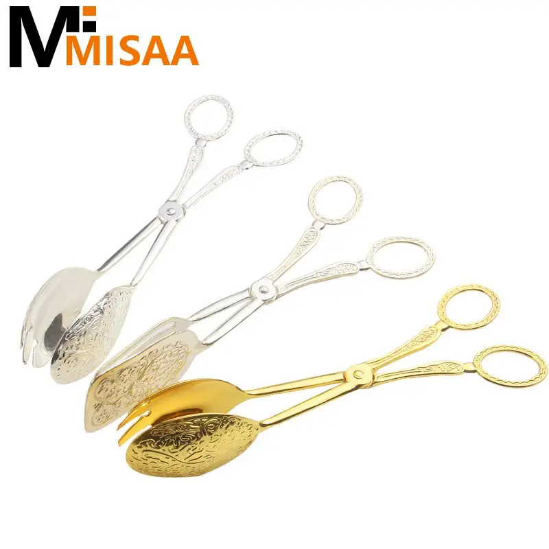 Clip Gilded Durable Ergonomic Best Selling Multifunctional Popular Ergonomic Pastry Tongs Cake Tongs Actual Food Hall Innovative