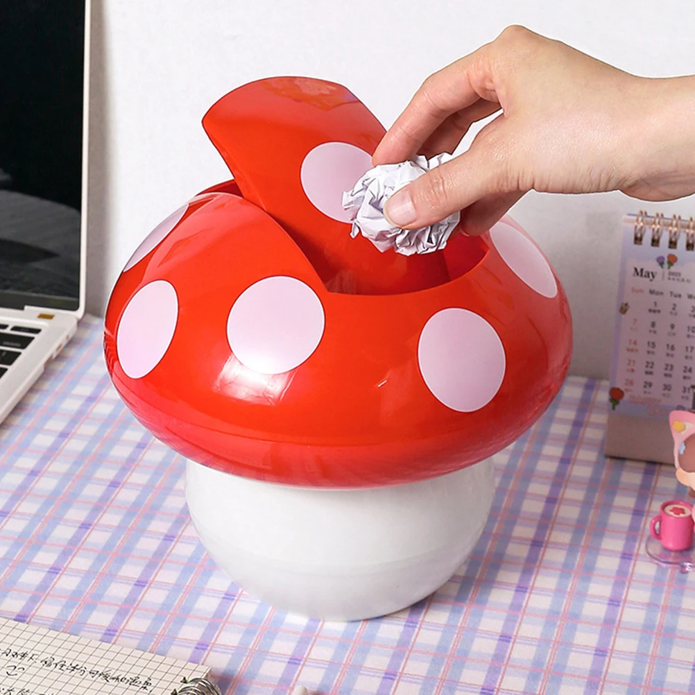 

Desktop Garbage Can ABS Smooth Surface Easy Clean Reusable Trash Bin Kitchen Bedroom Bathroom Tabletop Study Waste Paper Basket