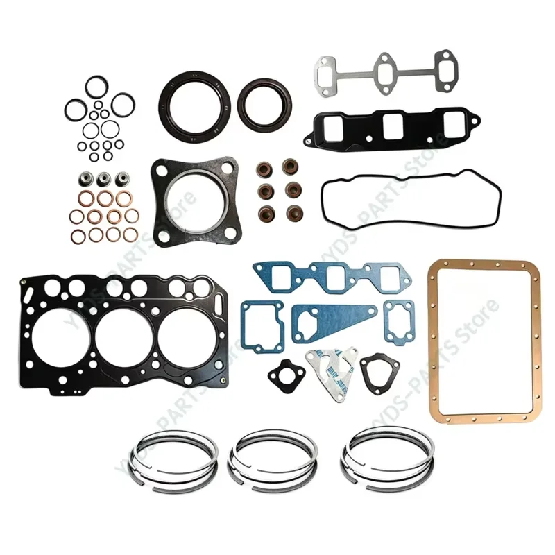 3T75 3T75HL 3T75U Full Gasket Kit Piston Rings For Yanmar 75*2+2+4 WIth Cylinder Head Gasket Overhaul Rebuild Kit