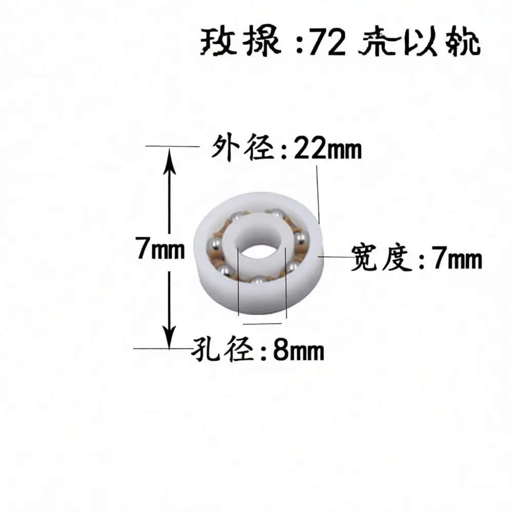 608 POM Plastic Bearing 8x22x7mm Nylon Radial Ball Bearings High Efficiency For Maintenance Repair DIY Assembly Tools