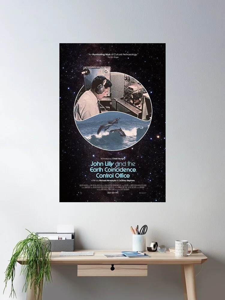 John Lilly and the Earth Coincidence Control Office 2025, Print Art Canvas Poster,Living Room , Home Wall Decor Picture