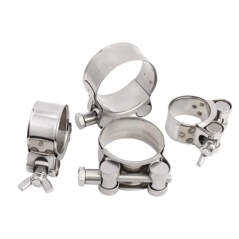 

304 Stainless Steel Powerful Hose Pipe Tube Clamps Exhaust Air Water Pipes Durable Sealing Powerful Strength Repair Welding Tool