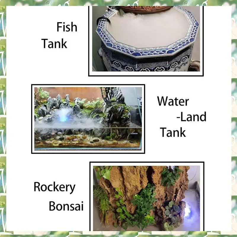 FIZP USB 5V Water Pump Mist Maker LED Lights Mini Mister Fog Machine, Indoor Fountain Garden Pond Water Fogger Atomizer