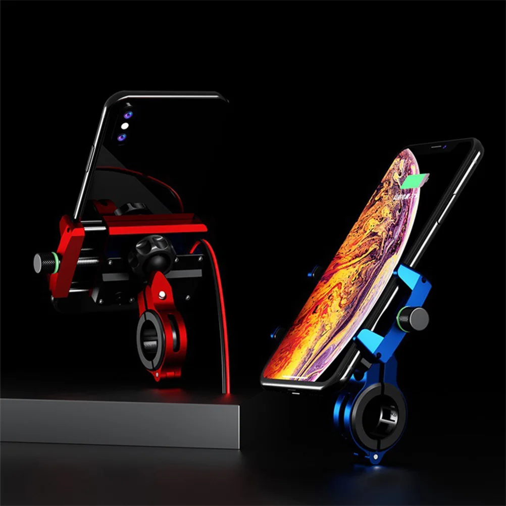 

Waterproof Motorbike Phone Holder Usb Charging Mount Motorcycle Stand Alloy Aluminum Cnc Telescopic 3.5-6.5Inch Silver For