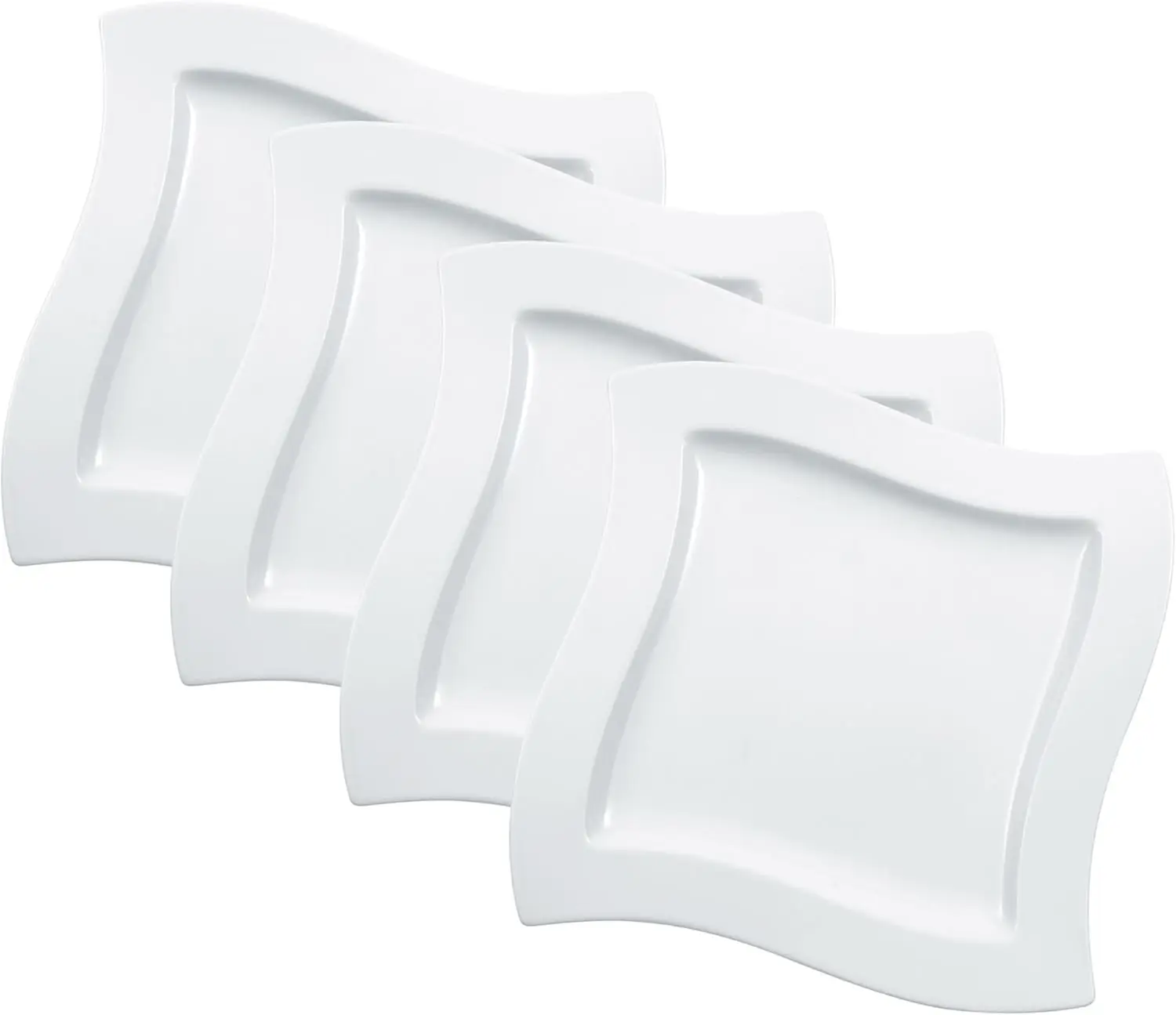 Pratos de salada New Wave Square, conjunto de 4