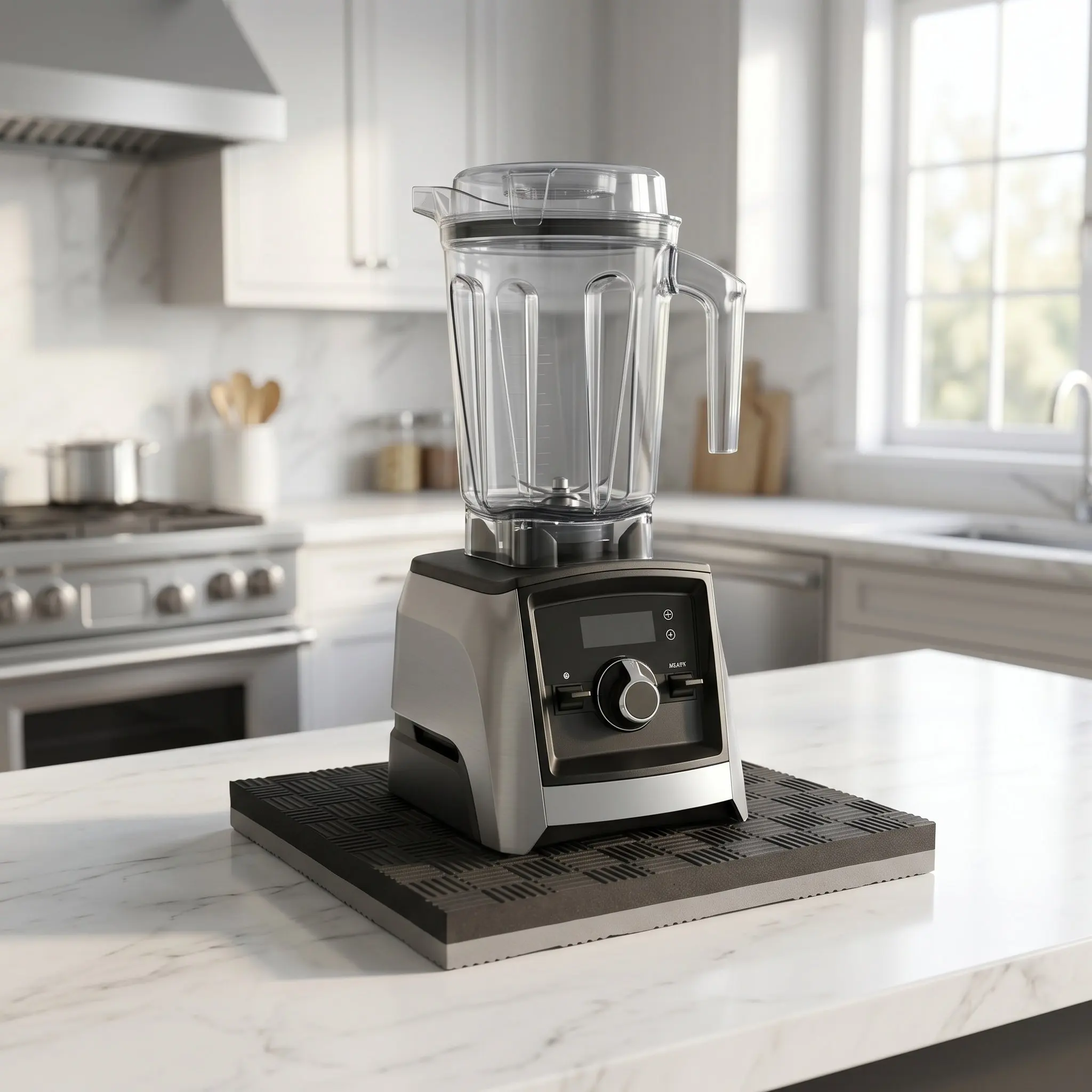Food Processor Mat 9.8x1 Thick Shock Absorbing Anti Slip Pad Mixer Sound Dampening Blender Noise Reduction Stable Kitchen Mat view 4