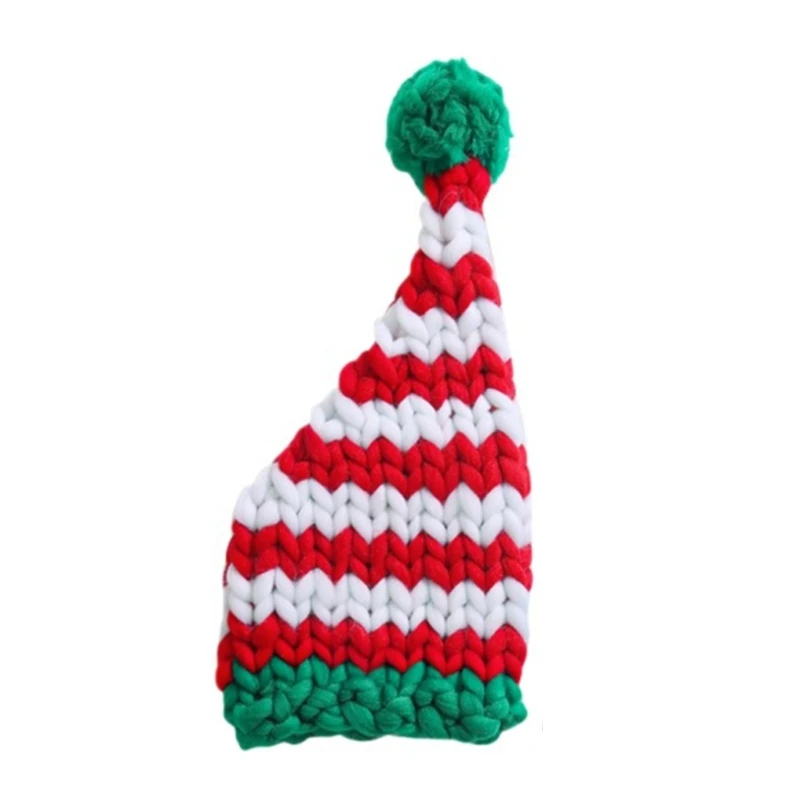 Nordic Christmas Santa Caps for Festival Family Gathering Striped Crochet Santa Hats Holiday Props Hat Party Home Dropship