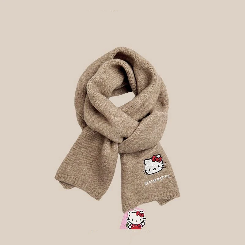 Cachecol japonês de malha sanrio macio grosso cachecol outono e inverno lã bonito cachecol quente estudante adulto casal jogo presente natal