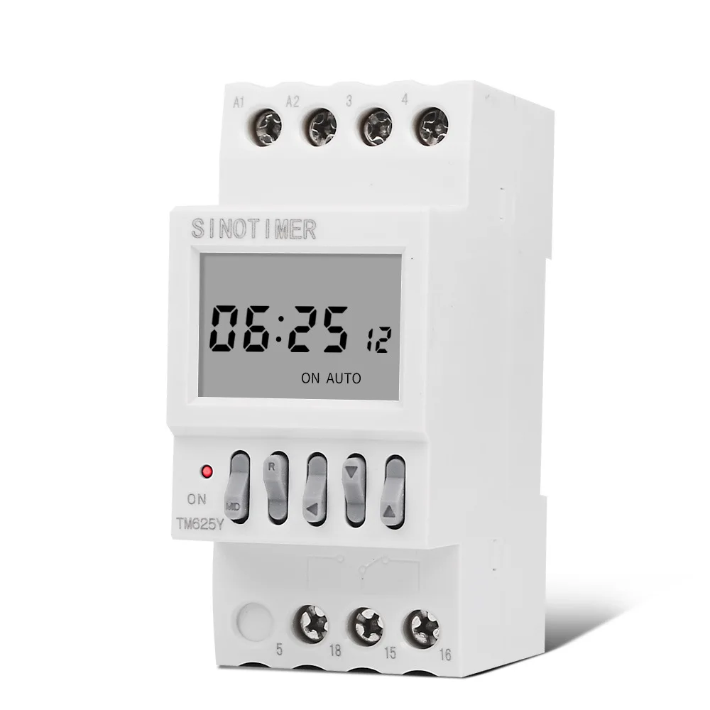 

TM625Y Smart Timer Switch 220VAC 50/60Hz Infinite Year Cycle Monthly Timer Switch DIN Rail For Communication Base Station