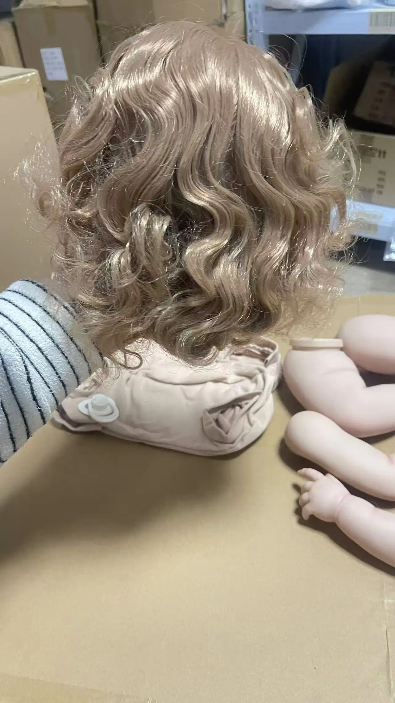 NPK 24 インチ手作り未完成リボーン人形パーツリボーンローティリアルな BebeDIY キット手根毛付き