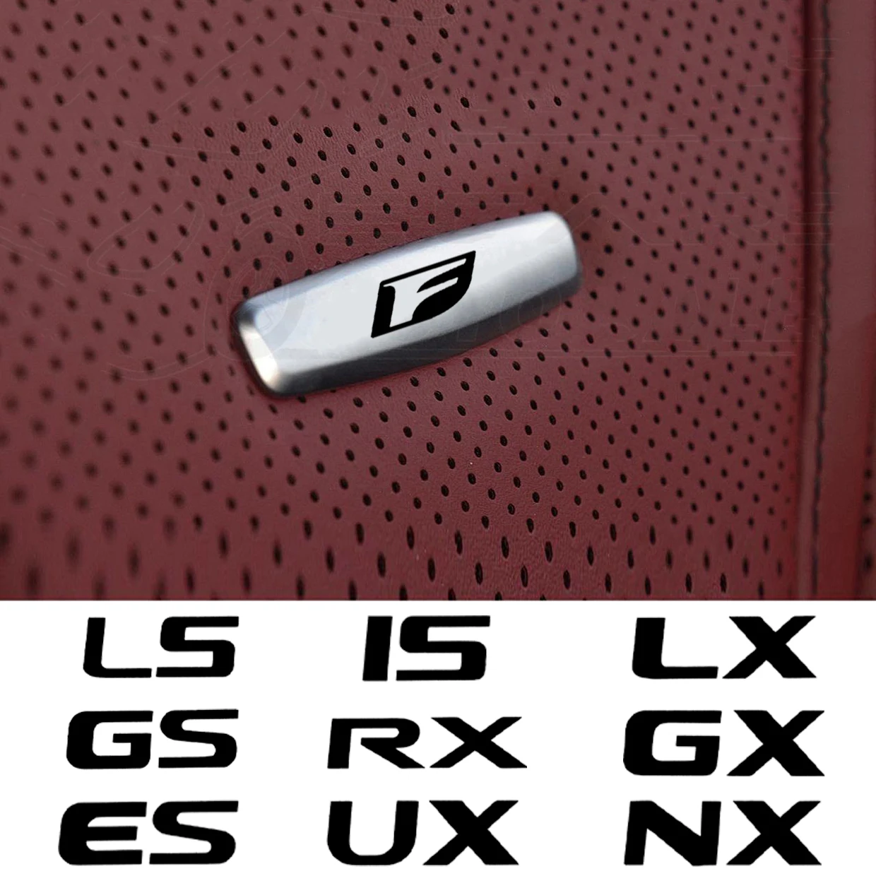 Car Chair Seat Sticker Front Seat Tuning Badges Metal For Lexus CT200h ES GC GS GX IS LC LF LS LX NX RC RX UX FSport Accessories