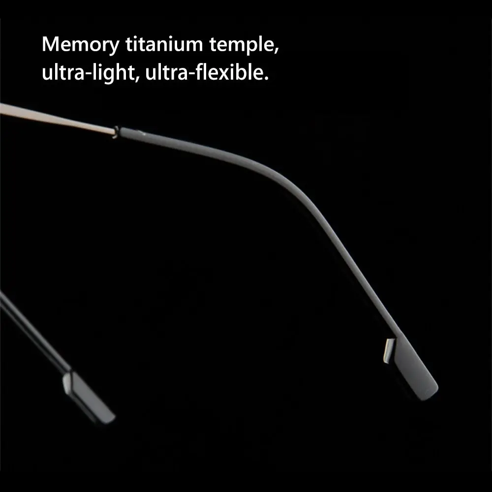 Rimless Vision Care Óculos para homens e mulheres, Ultraleve Memory Titanium, Presbiopic, Óculos de leitura